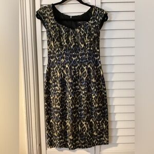 Connected Apparel Animal Leopard Print Midi Dress Sleeveless Size 6